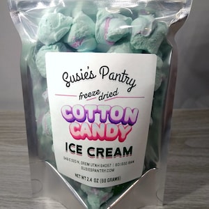 Freeze Dried Cotton Candy Ice Cream (Small Sizes)