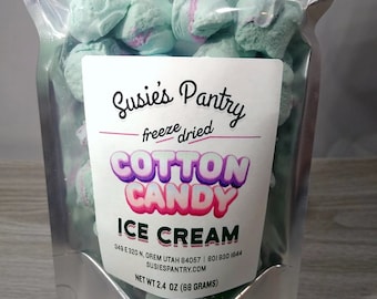 Freeze Dried Cotton Candy Ice Cream (Small Sizes)
