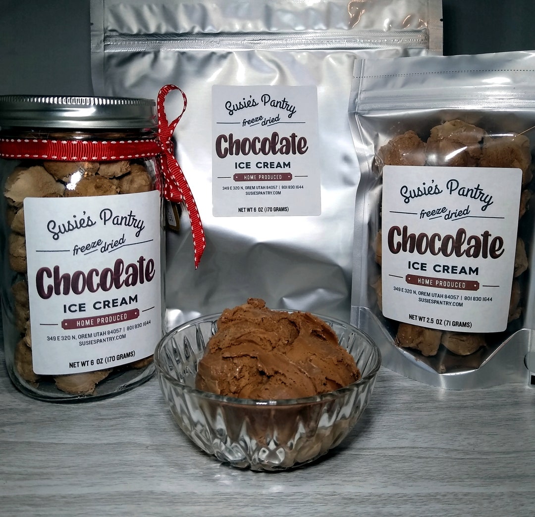 Freeze Dried Chocolate Ice Cream large Sizes Etsy