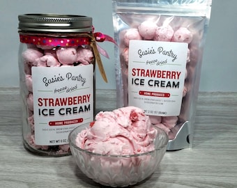 Freeze Dried Strawberry Ice Cream (Small Sizes)