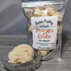 Freeze Dried Peaches and Cream Ice Cream (Small Sizes)