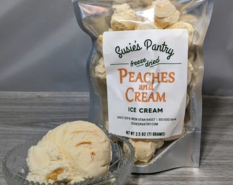 Freeze Dried Peaches and Cream Ice Cream (Small Sizes)