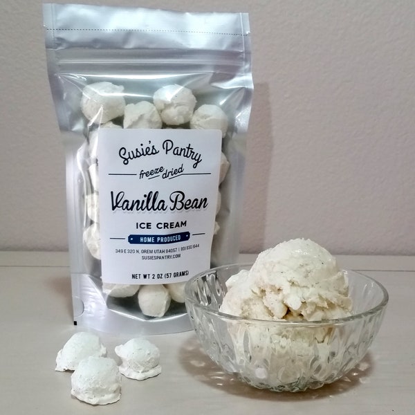 Freeze Dried Vanilla Bean Ice Cream (Small Sizes)