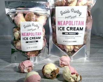 Freeze Dried Neapolitan Ice Cream (Small Sizes)