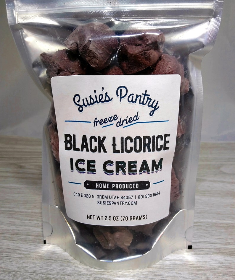 Freeze Dried Black Licorice Ice Cream Etsy
