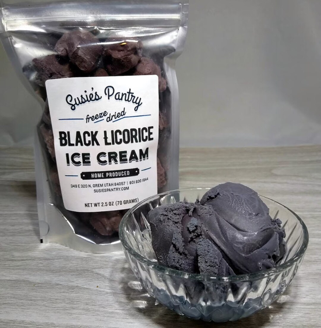 Freeze Dried Black Licorice Ice Cream large Sizes Etsy