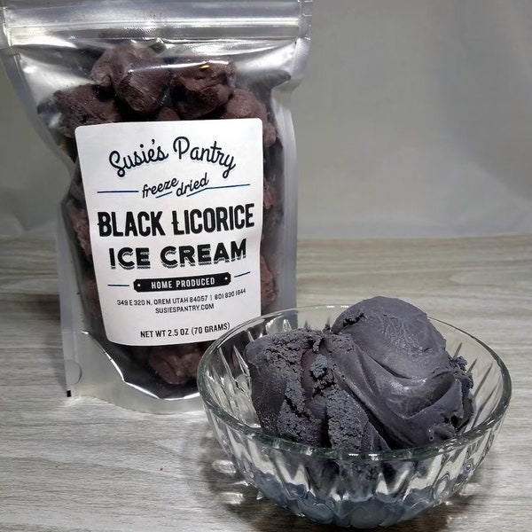 Freeze Dried Black Licorice Ice Cream (Large Sizes)