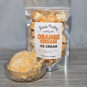 Freeze Dried Orange Cream Ice Cream (Small Sizes)
