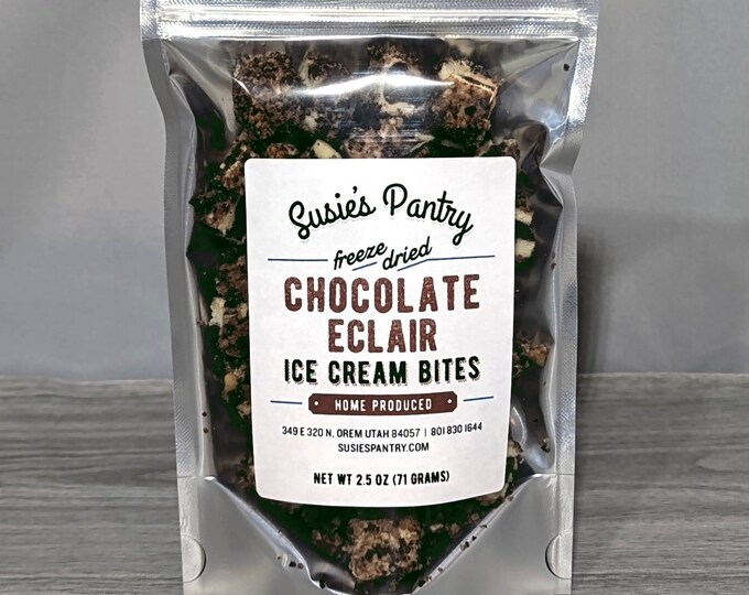 Freeze Dried Chocolate Eclair Ice Cream Bites Etsy