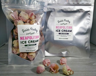 Freeze Dried Neapolitan Ice Cream (Large Sizes)