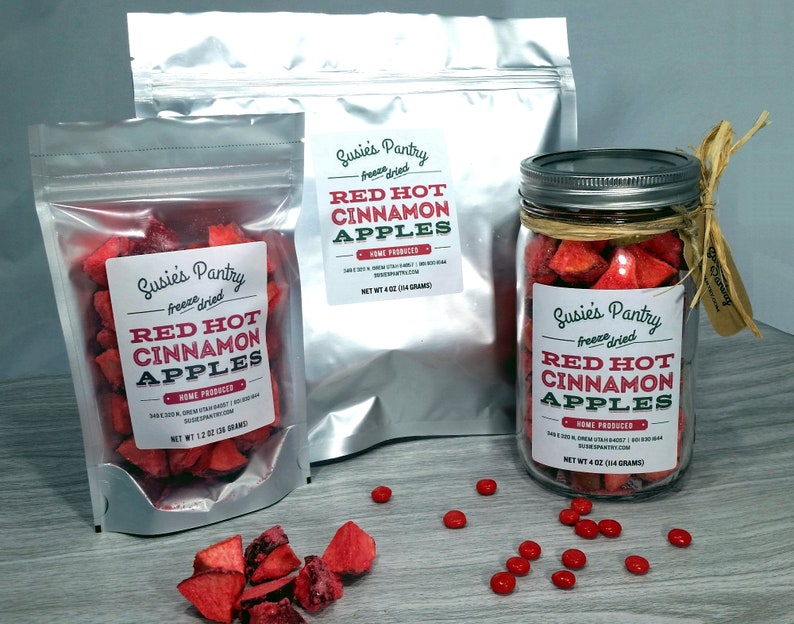 Freeze Dried RedHot Cinnamon Apples Etsy España