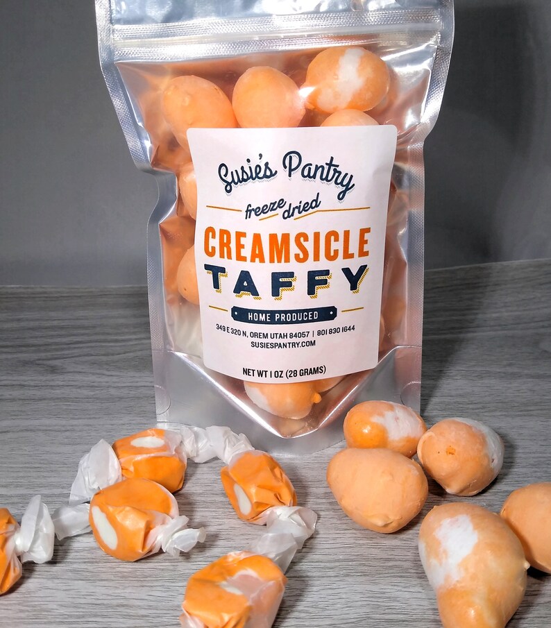 New Freeze Dried Orange Creamsicle Taffy Etsy