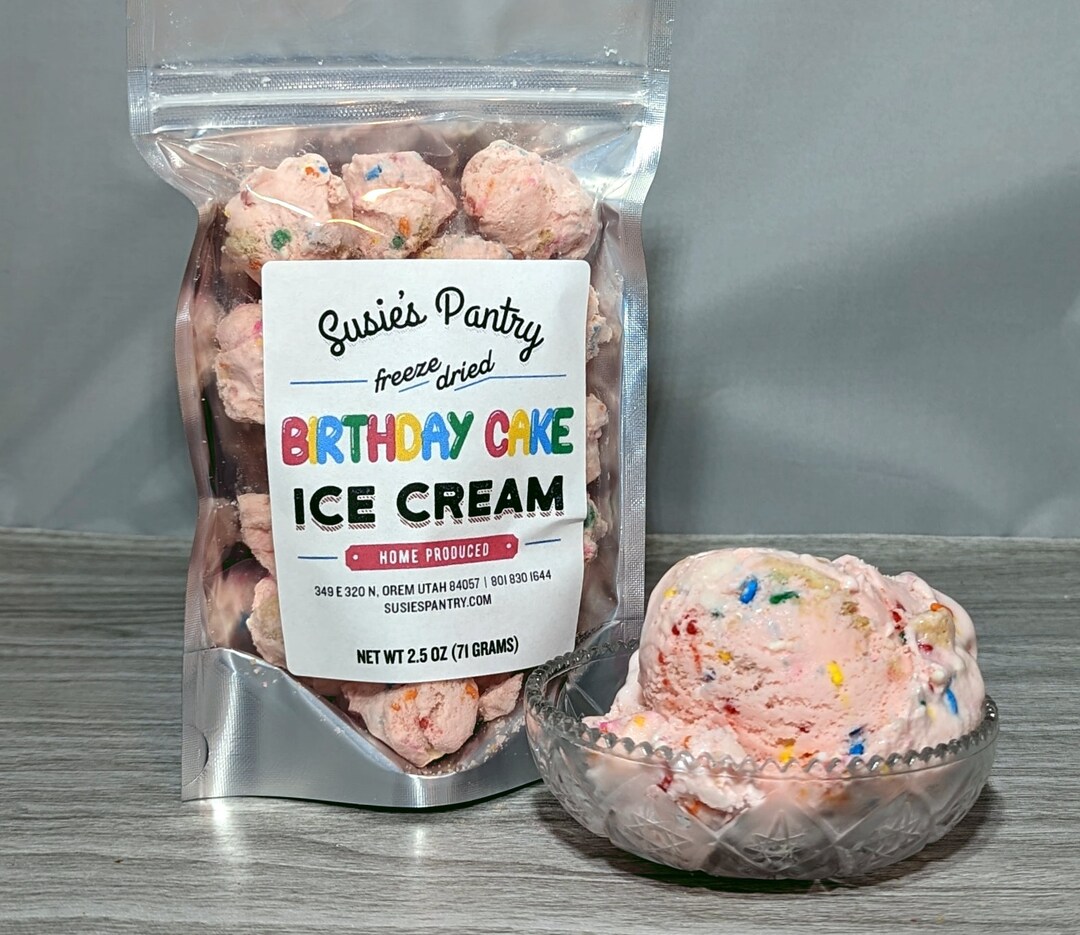 Freeze Dried Birthday Cake Ice Cream small Sizes Etsy
