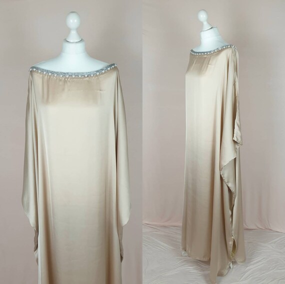 beige kaftan dress