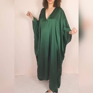 Kaftan Vestito Estivo Da Donna,manica Corta,taglia Unica, Fatto