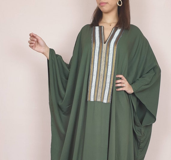 cotton kaftan maxi dress