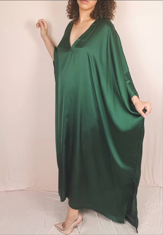Emerald Green Silk Kaftan Kaftan for 