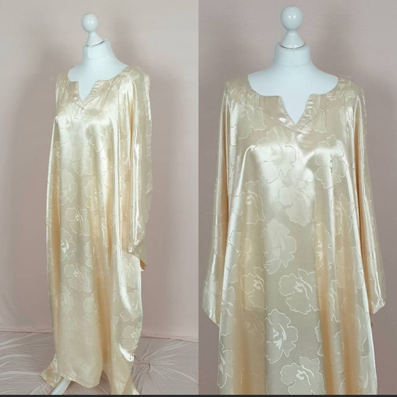 white silk kaftan
