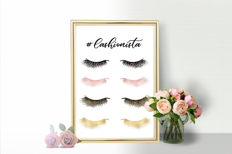 Set of 3 Prints Lashes Print Bundle Lashes Wall Art Lashes Etsy