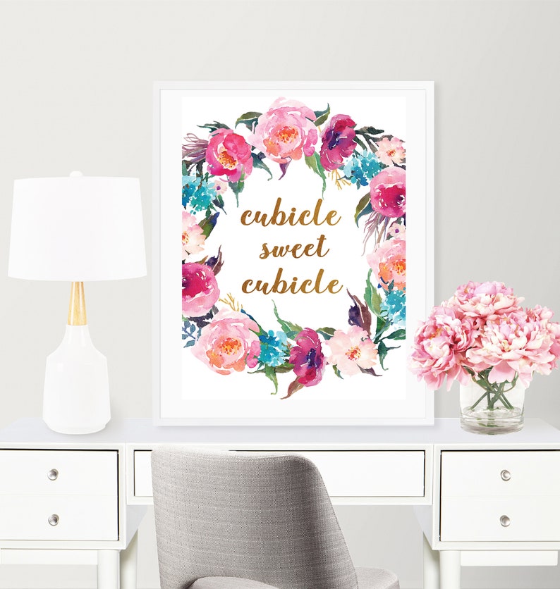 Cubicle Decor Cubicle Wall Art Office Decor For Women Rose