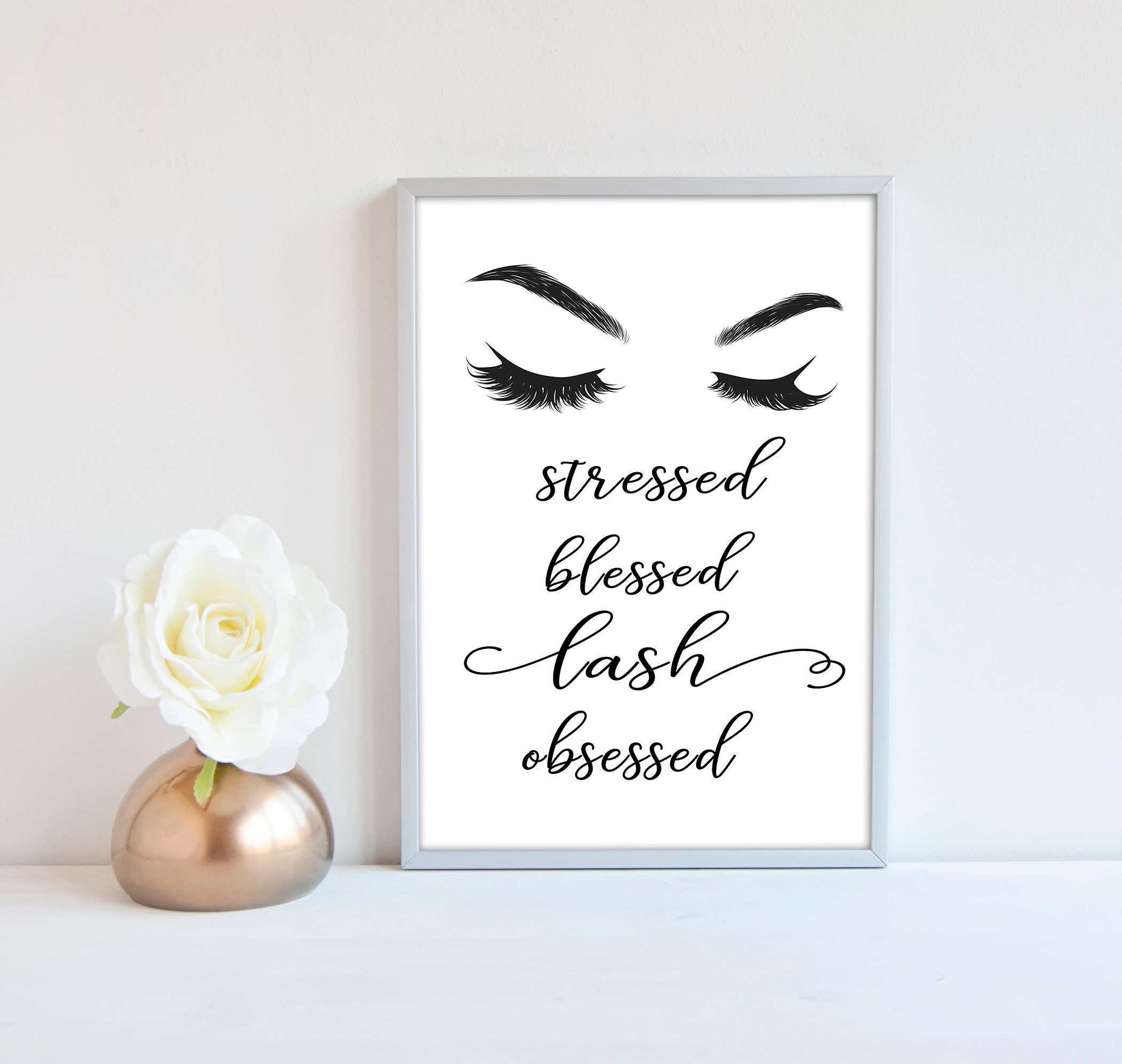 Lash Decor Eyelash Decor Salon Decor Vanity Decor Lash Etsy