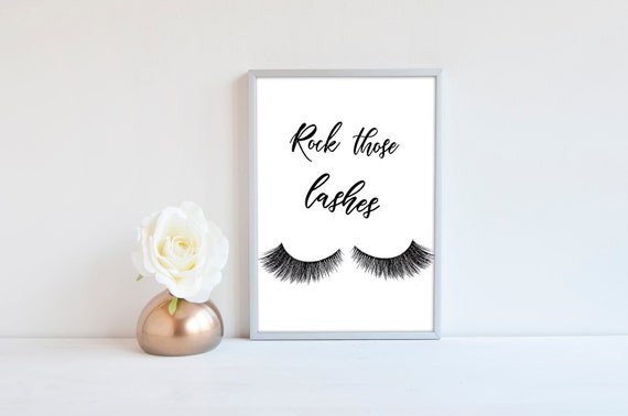 Eyelashes Print Lashes Studio Decor Lashes Print Lashes Quote Etsy