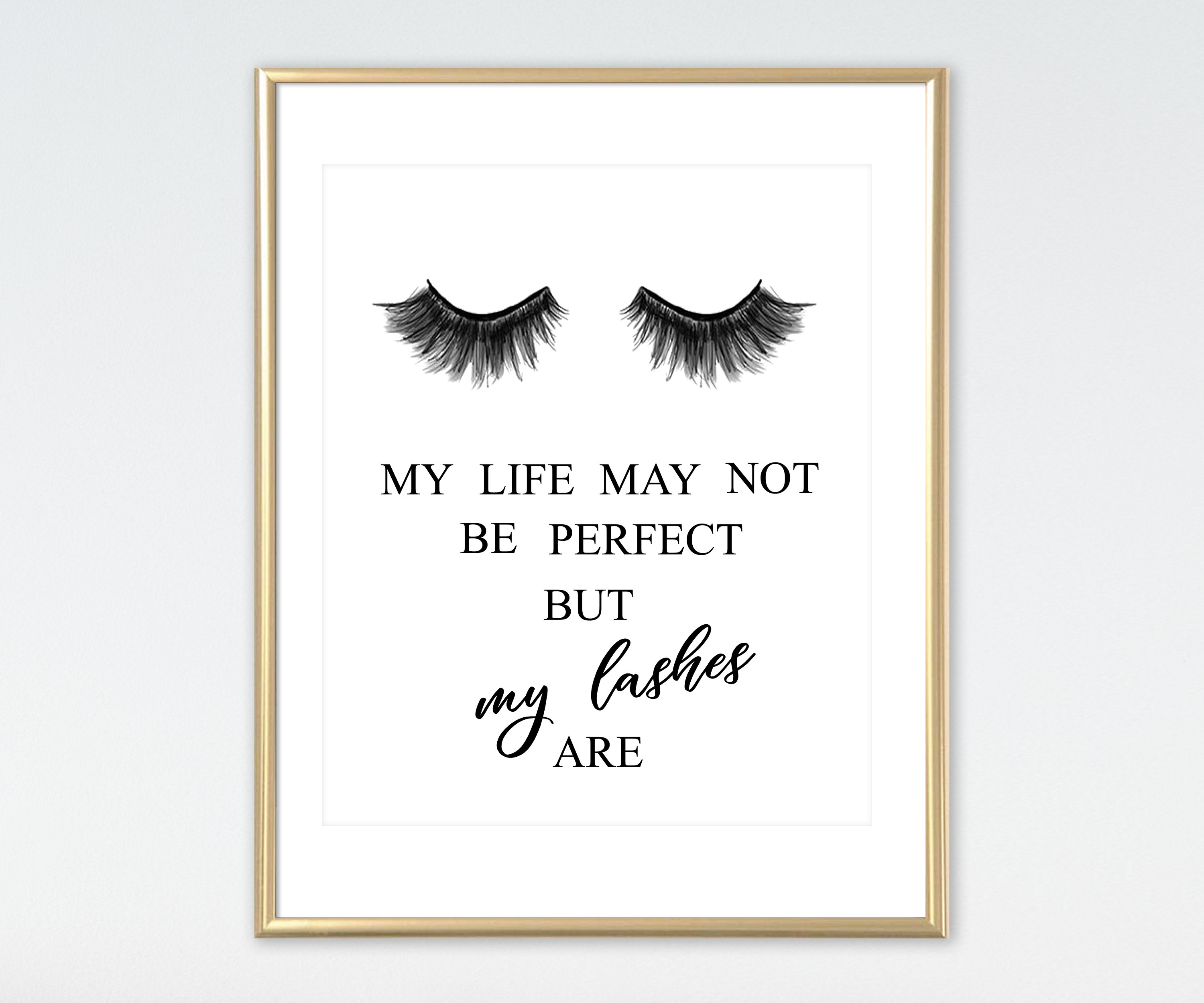 Wimpern Druck Wimpern Studio Dekor Wimpern Druck Wimpern Zitat Etsy