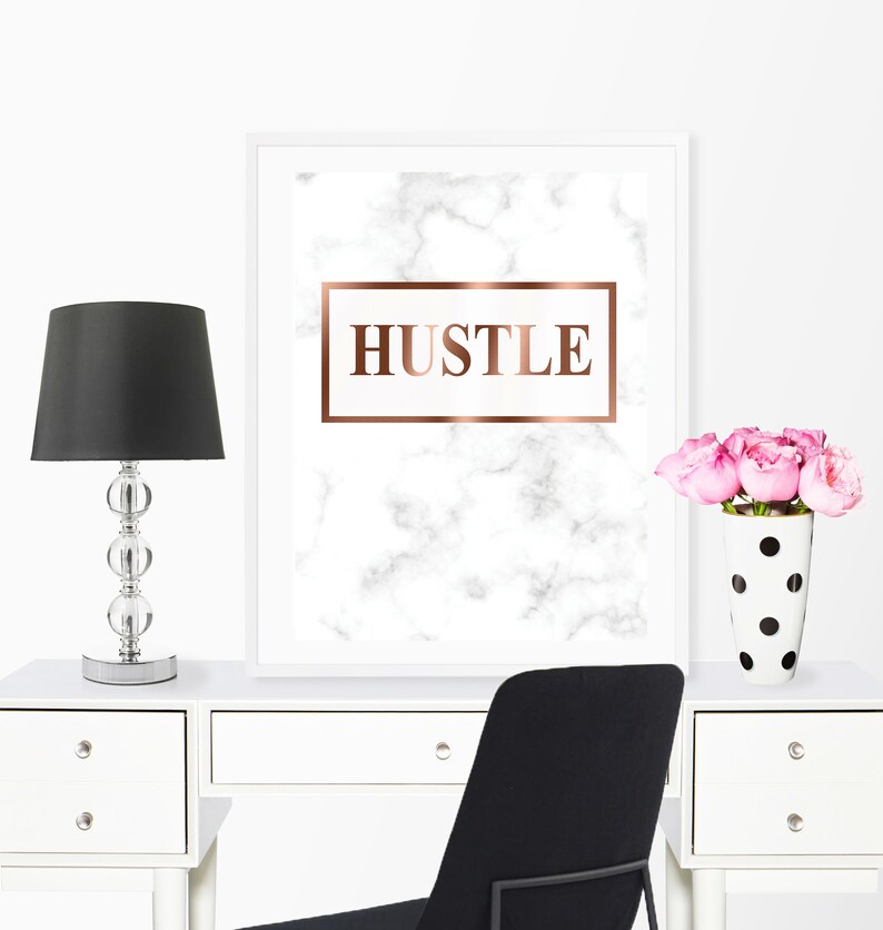 Marble Decor Rose Gold Decor Office Print Office Decor Etsy