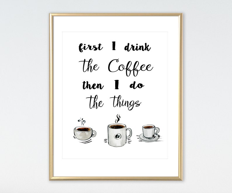 sale coffee quote office decor office wall art kitchen decor | etsy