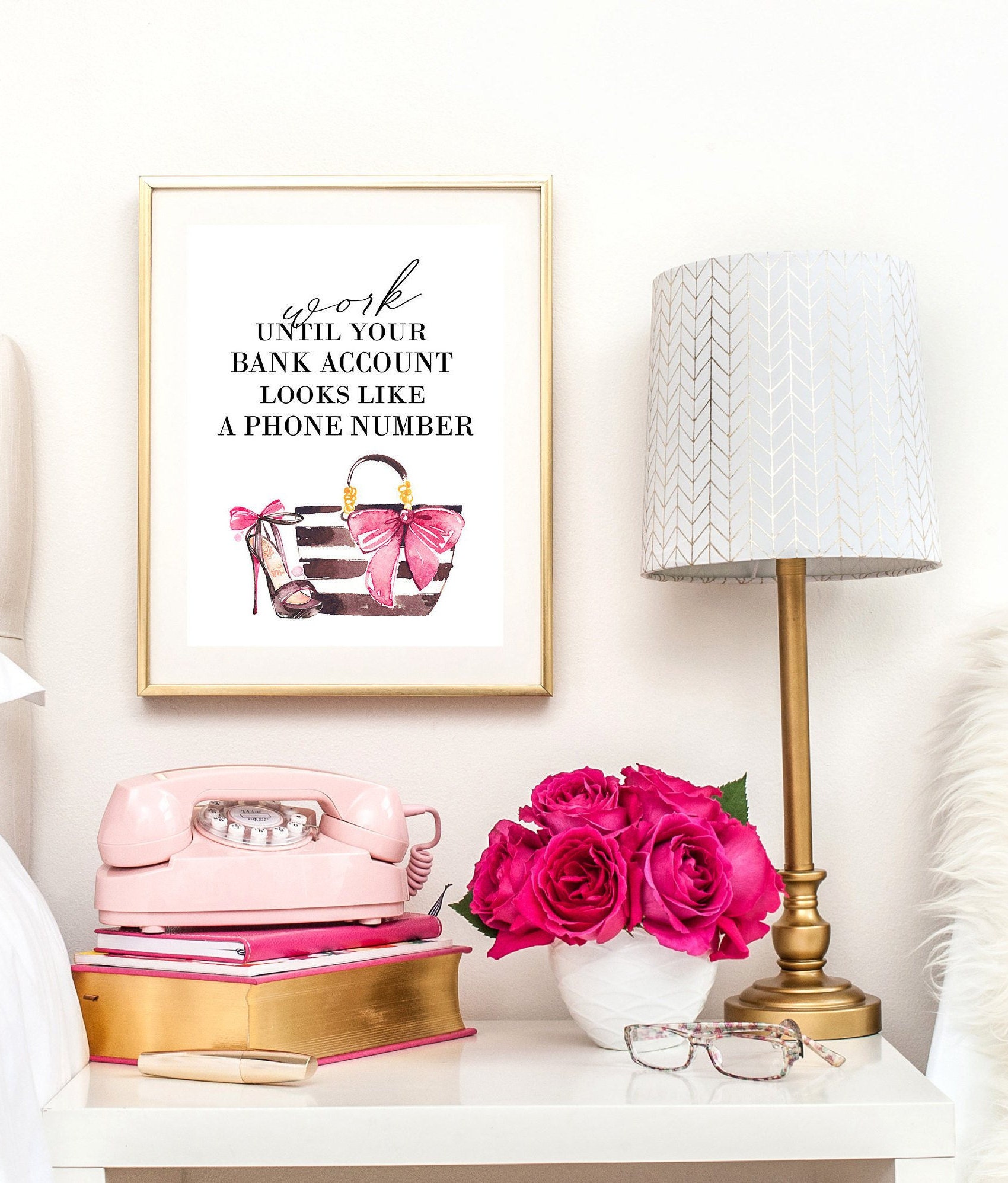 Girly Room Decor Inspirational Wall Art Office Decor For | Etsy