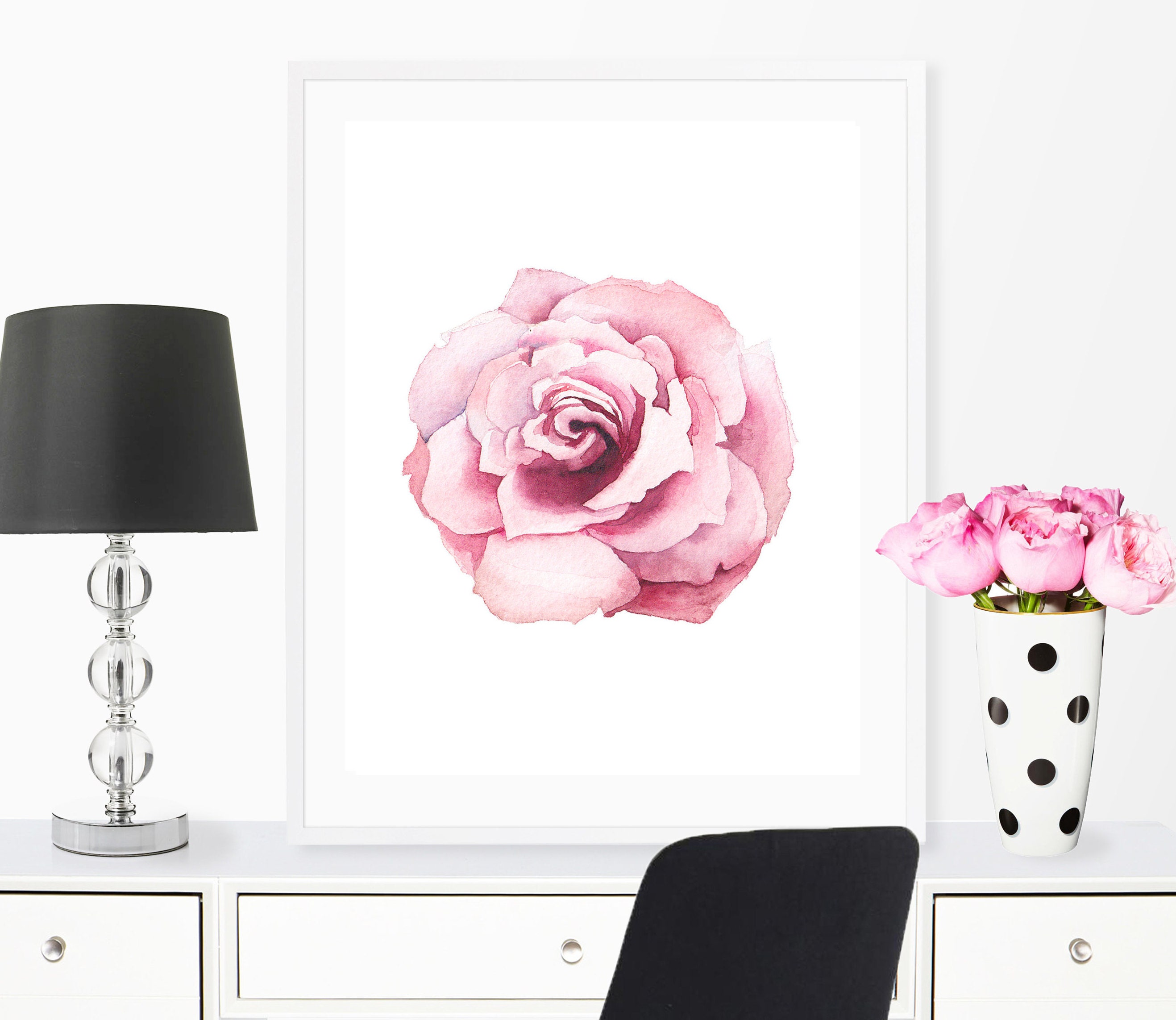 Beauty Wall Art Girly Wall Art Vanity Decor Floral Print Etsy