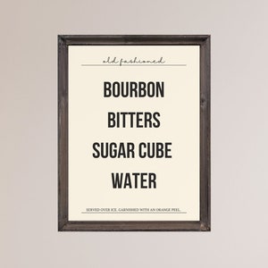Old Fashioned Cocktail Art Print | *Instant Download*