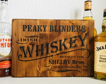 Peaky Blinders Gift, Peaky Blinders Merchandise, Peaky Blinders Sign, Whiskey distressed wooden sign