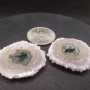 Brilliant Matched Pair of Natural Earth Tone Amethyst Stalactites