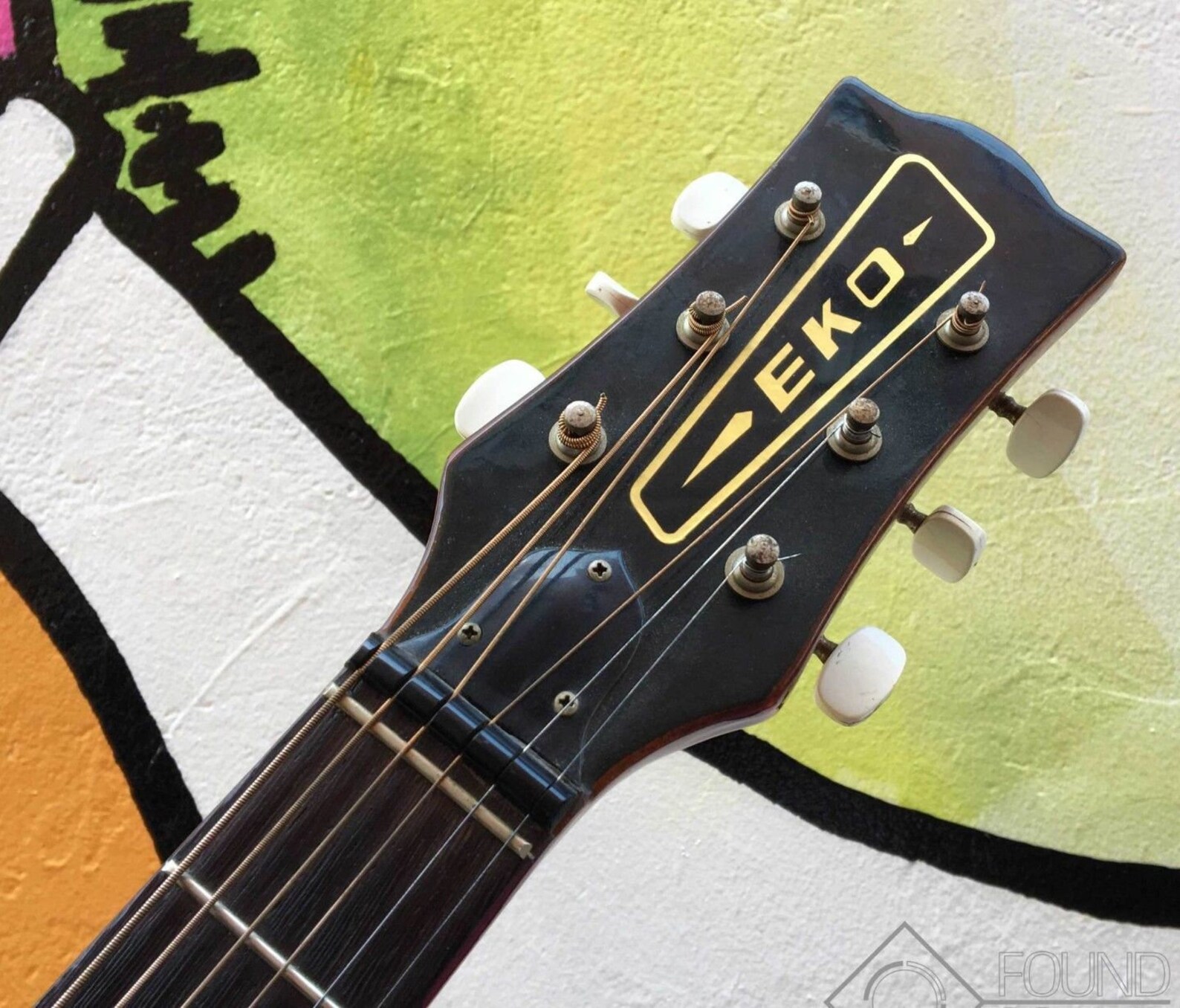 2 pcs Eko headstock logo Beige vinyl sticker decal Etsy