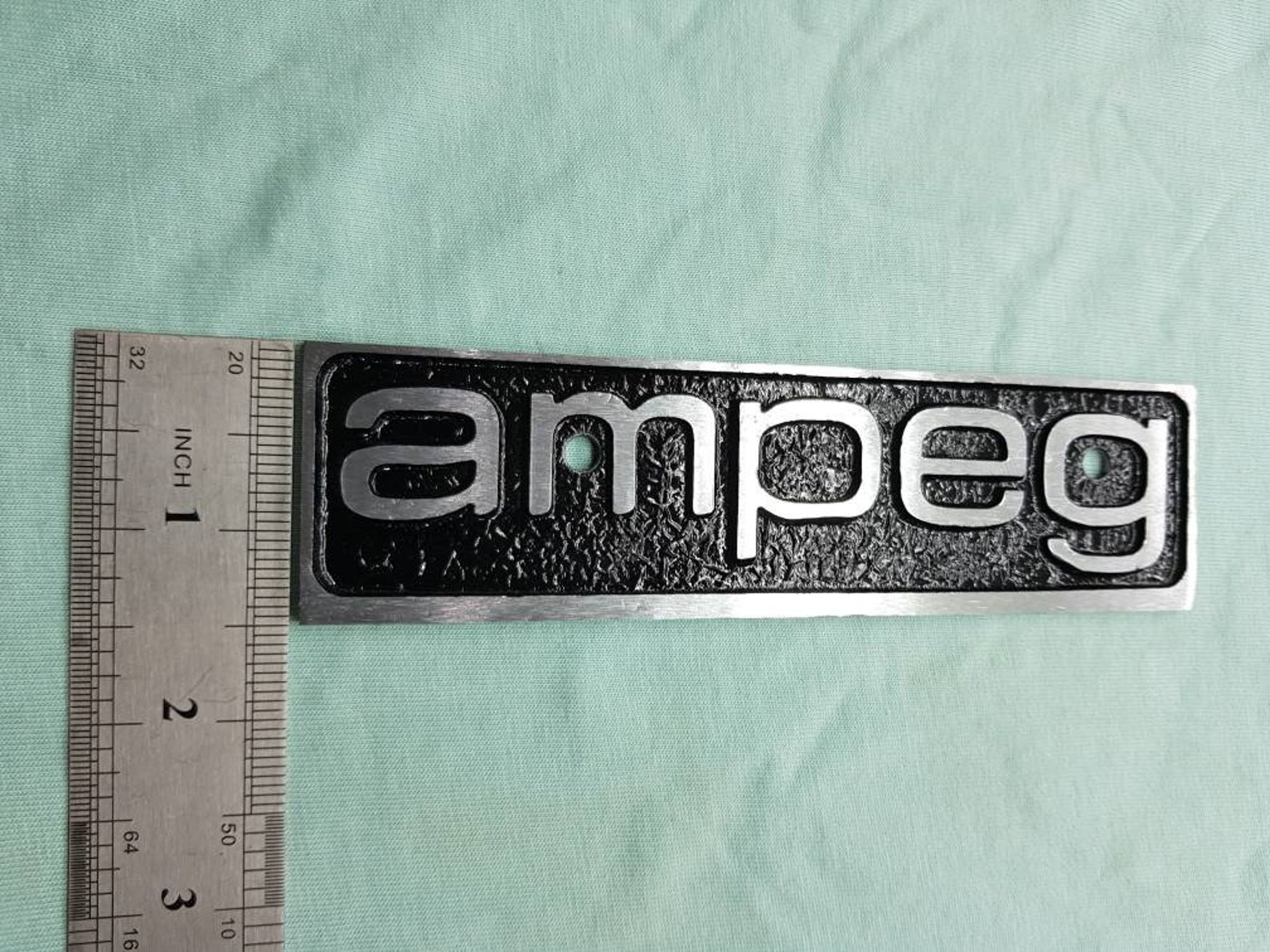 Ampeg Vintage Metal Emblem Logo Badge for Head Amp Project or Etsy