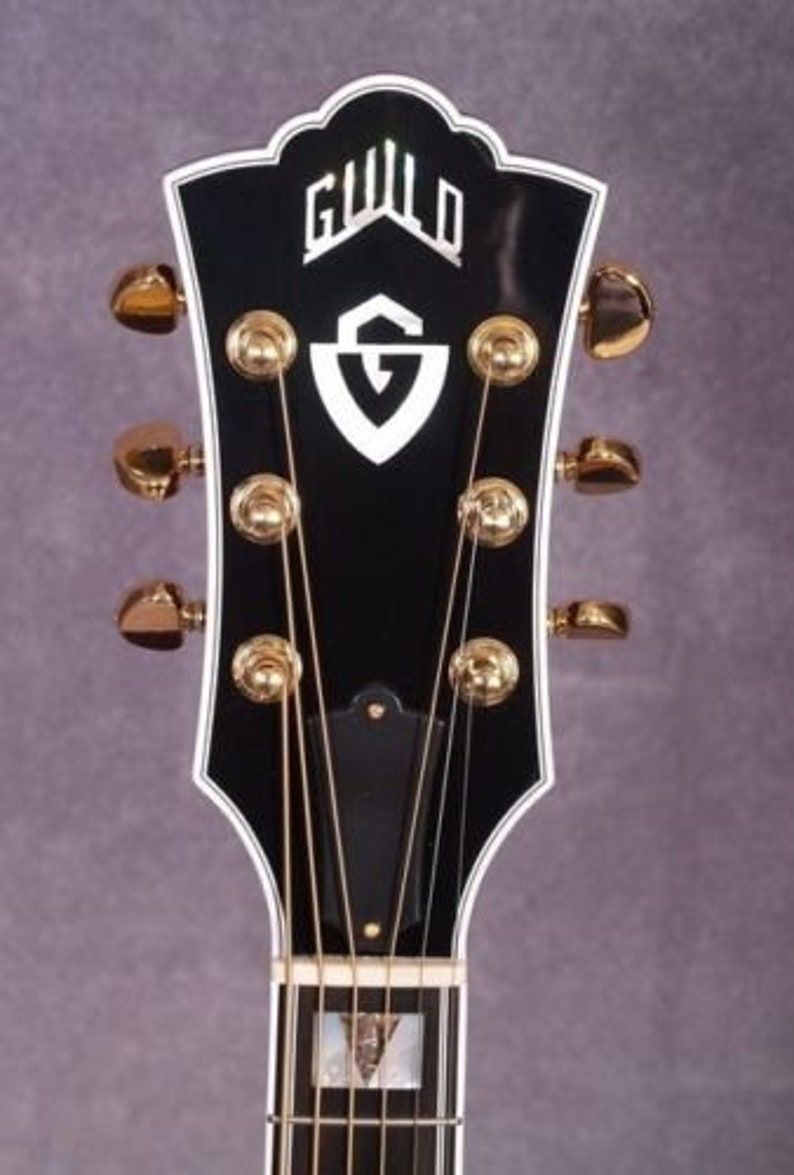 2 pcs Guild headstock logo White vinyl sticker decal | Etsy