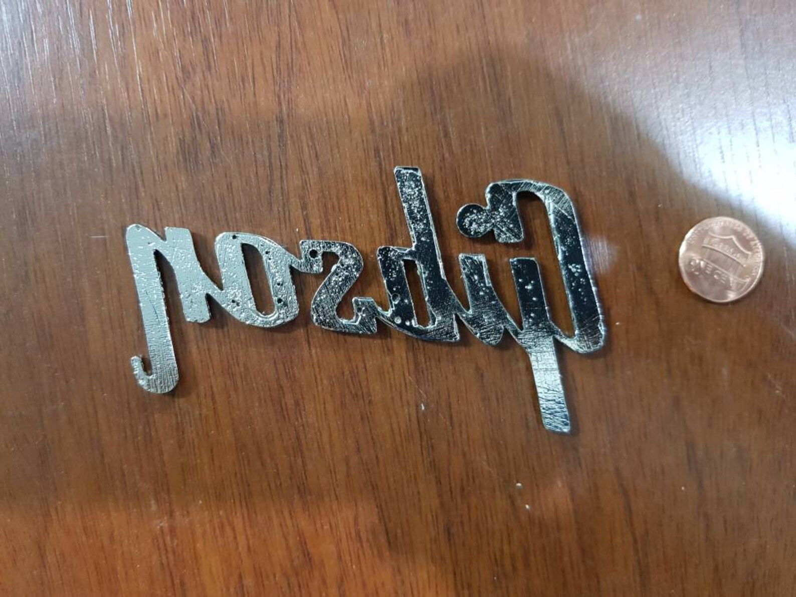 Chrome plated Gibson amp logo Etsy