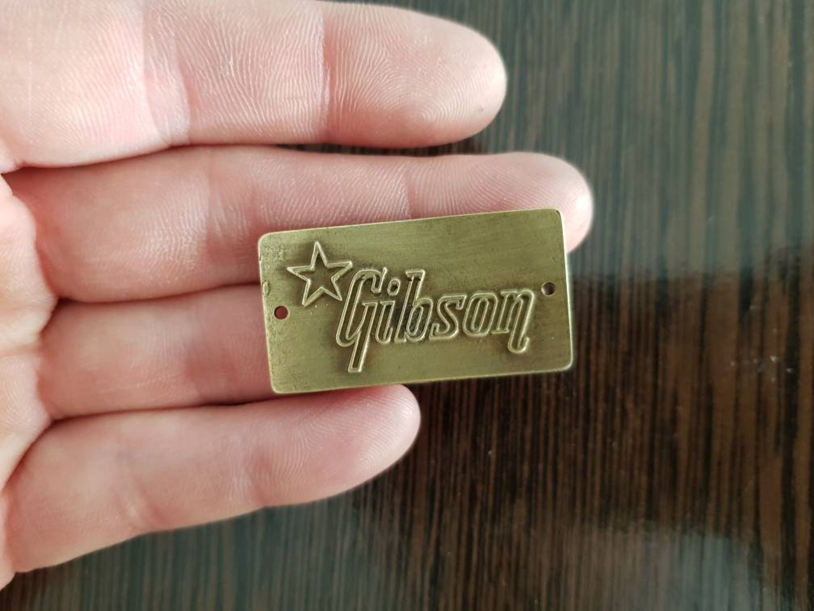 Gibson case plate metal badge logo Etsy