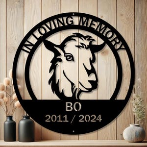 Personalized Goat Metal Sign | Custom Farmhouse Decor