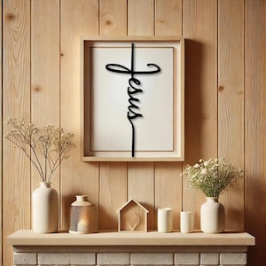 Jesus Religious Wall Cross Art | Christian Home Decor