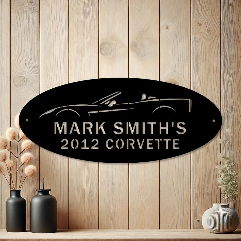Unique C6 Chevy Corvette Metal Sign | Personalized Wall Art for Car ...