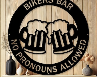 Custom Beer Mug Metal Sign | Personalized Man Cave Decor | Unique Bar Decor