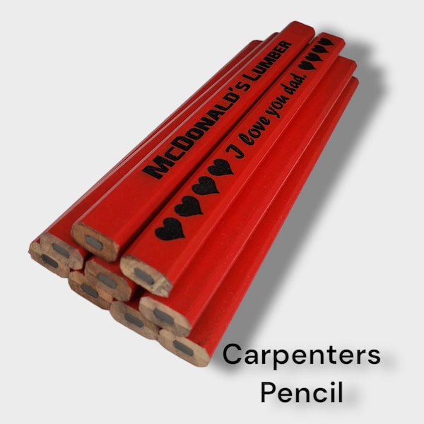 Personalized Carpenter Pencils Etsy