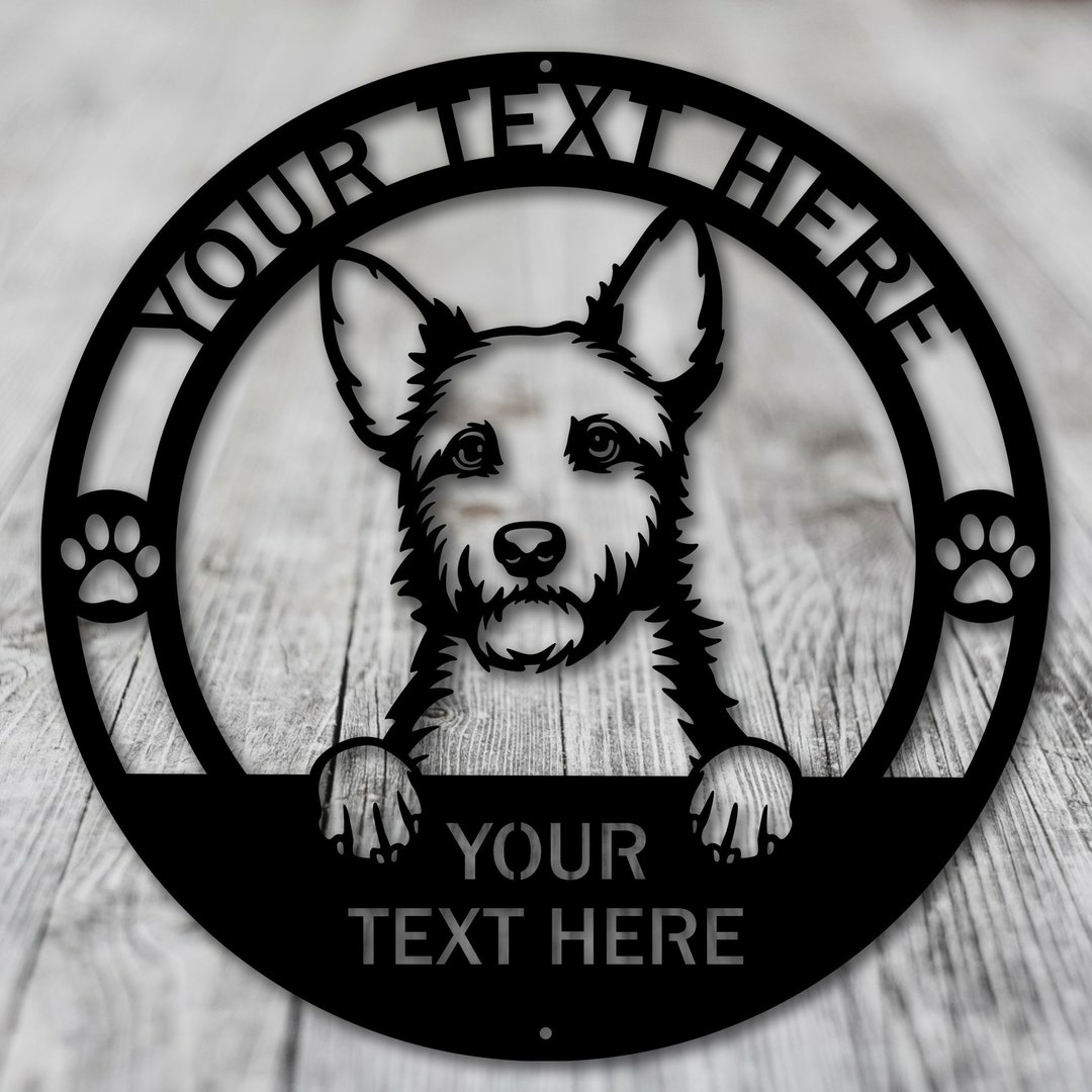 Personalized Australian Terrier Metal Art Sign Etsy