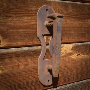 Railroad Spike Door Handle: Rustic Barn Door Hardware