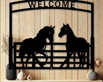 Personalized Ranch Gate Metal Sign | Rustic Farmhouse Decor