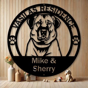 Personalized Anatolian Shepherd Metal Sign | Custom Pet Gifts