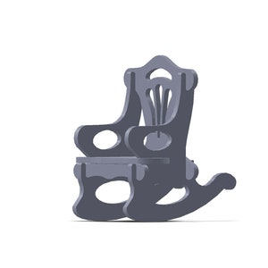 Small Child or Doll Rocking Chair SVG/DXF Plans