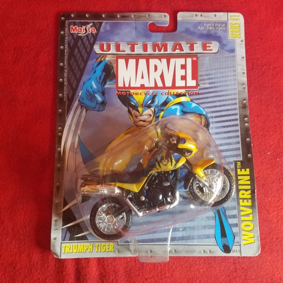 WOLVERINE Triumph Tiger, Marvel Motorcycle Series 1 by Maisto, X 